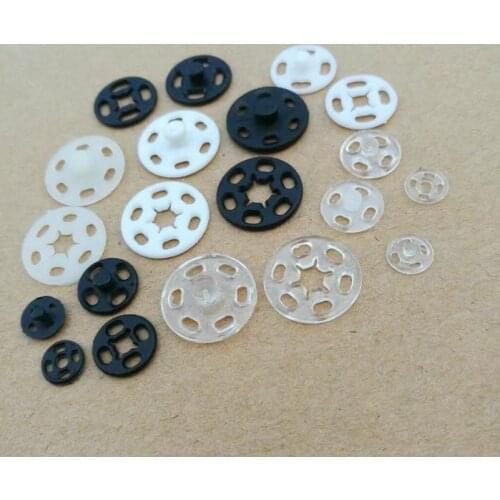 Wholsale 1000set/bag KAM Plastic Round Press Studs Snap Fasteners Sewing Buttons DIY Garment Accessorie 7/10/13/15/18/21/25/28mm