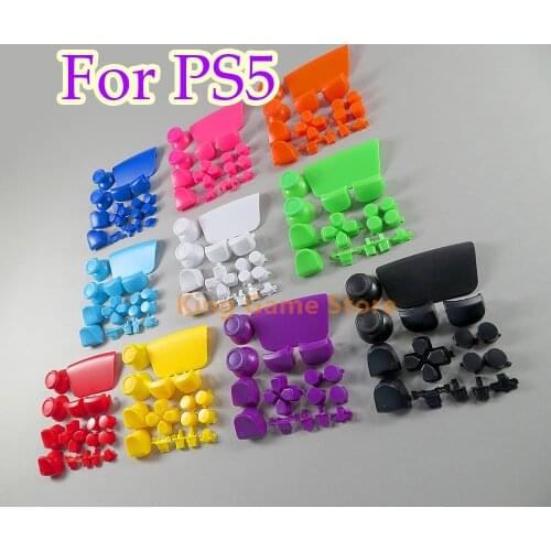15sets/lot Full Button Sets For PlayStation 5 ABXY Buttons D-pad R1 L1 R2 L2 Direction Key Button Joysticks Caps For PS5 Parts