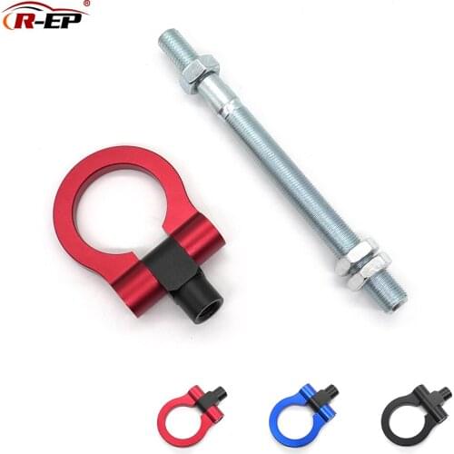 R-EP Car Jdm Tow Hook Billet Aluminum Screw-On Front Rear Ring Kit For Subaru WRX WRX BRZ