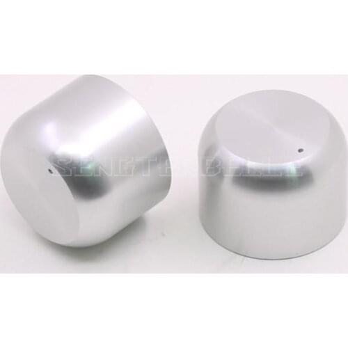 1pcs Silver All Aluminum Knob Volume Potentiometer Knob Diameter 38MM Cylindrical Audio Amplifier Knob