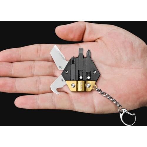 EDC Folding Coin Multifunctional Tool Convenient Durable Camping Hiking Cycling Equipments Mini Wrench Screwdriver Knife