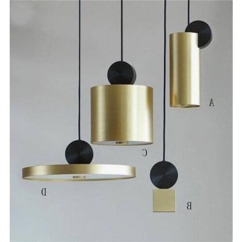 Nordic Modern Gold Led Pendant Lights Bedroom Dinning Room Kitchen Hanglampen Voor Eetkamer E27 Led Lamp Edison Light Bulb