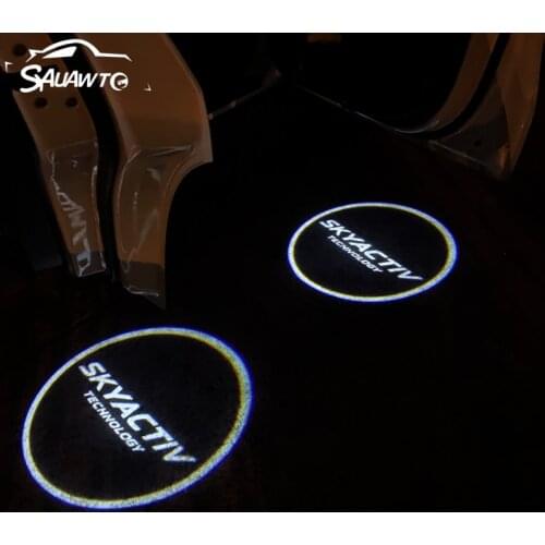 LED Car Door Light Logo Projector Ghost Shadow Lamps For Mazda 2 3 6 BK BL BM GG GH GJ CX3 CX-5 CX5 KE KF CX9 MX5 Axela ATENZA