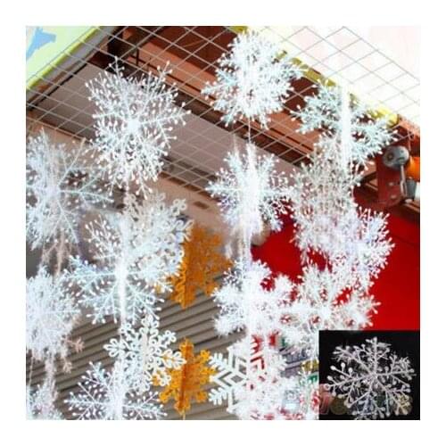 White Snowflake Ornaments Christmas Holiday Festival Party Home Decor