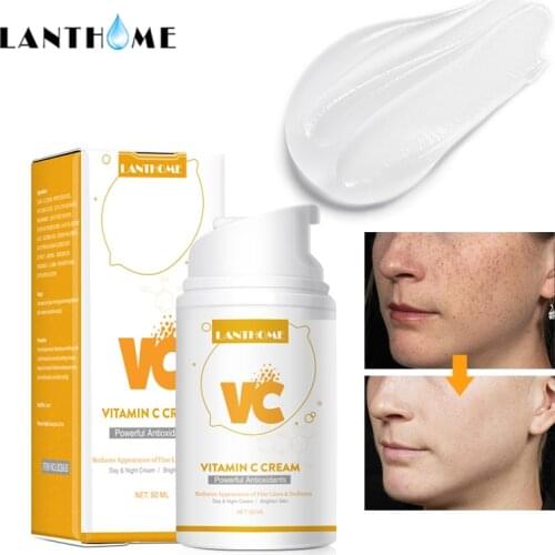 Vitamin C Anti Wrinkle Face Cream Whitening Brightening Moisturizing Skin Care Repair Damaged Skin Cream 50ml