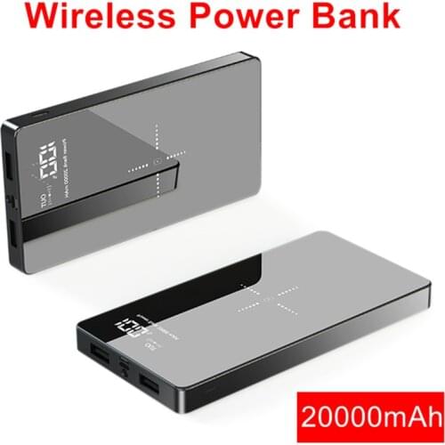 20000mAh Wireless Power Bank Qi External Battery Charger For iPhone X XS 8 plus 11 pro Samsung Note 10 plus Xiaomi Powerbank