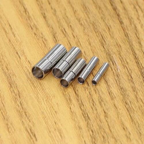 2/3/4/5/6mm inner diameter) DIY Jewelry accessories buckle for round leather rope end fixedly connected