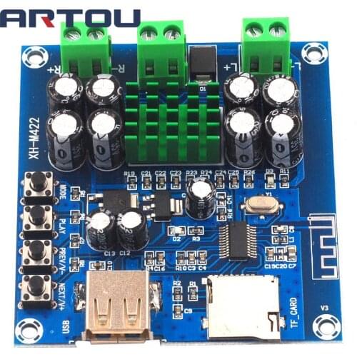 XH-M422 DC12-24V TPA3116D2 50W Bluetooth 4.0 Amplifier Board Module With Bluetooth U Disk TF Card Player C3-001