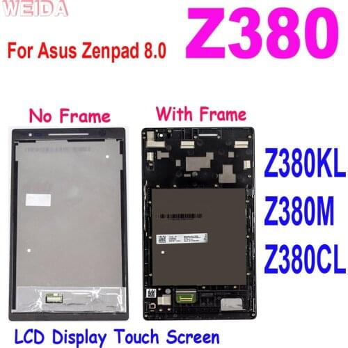 8" For Asus Zenpad 8.0 Z380 Z380KL Z380M Z380CL LCD Display Z380C Z380CA Touch Screen Digitizer Assembly Frame P022 P024 P00A