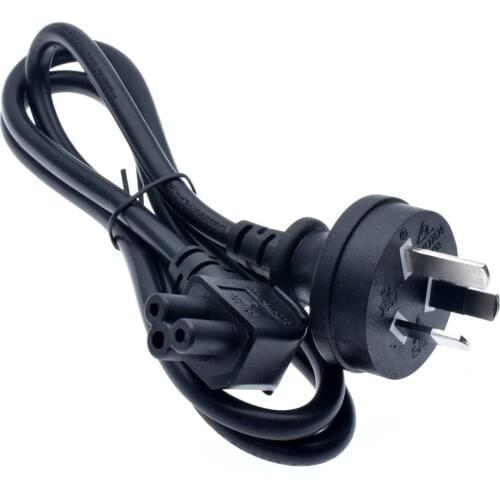 1M AU Australia SAA Power Cord New Zealand IEC C5 Cloverleaf Right angle Power Supply Lead Cable for Notebook Laptop AC Adapters
