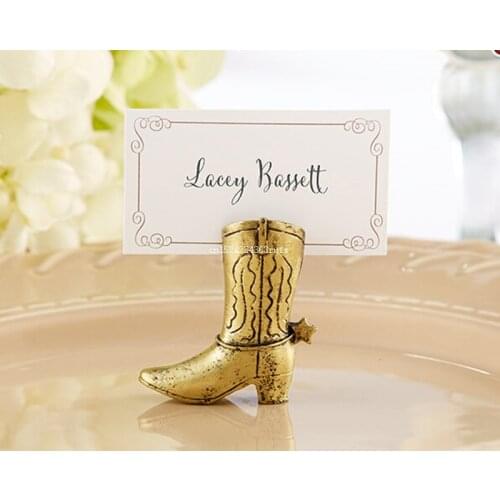 100 pcs Cowboy Boot Place Card Holder Bridal Shower Party Decoration Favors Wedding Table Card Holders Wedding gift