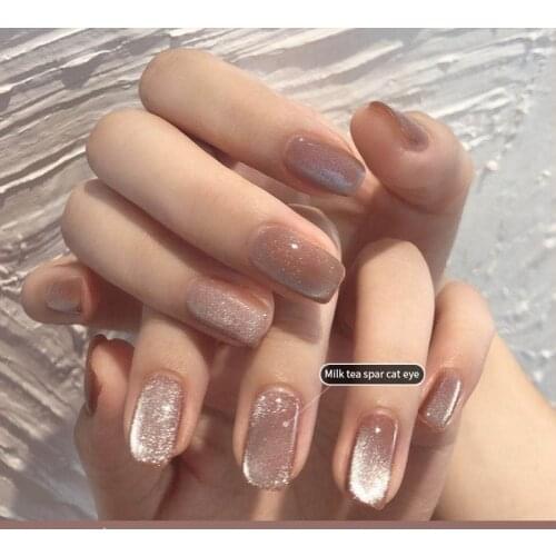 15ml Multicolor Nail Polish Milk Tea Spar Cats Eye Glue Nail Glue Variety Smoothie Long-lasting Quick-drying Popular TSLM1