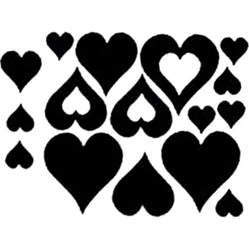 15cm * 11cm Creativity Charming and Fashionable Love Decals Pvc Unique Auto Shape Stickers Suitable for All Kinds of Cars