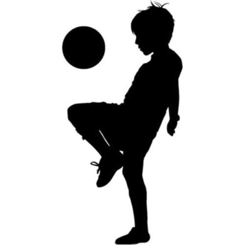 6.5CM*13CM Car Styling Kick Football Boy Car Stickers Vinyl Accessories S2-0208
