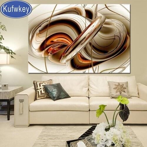 Diy 5d diamond painting Abstract Brown White Lines rhinestones,square,full,diy,diamond embroidery,diamond mosaic art landscape