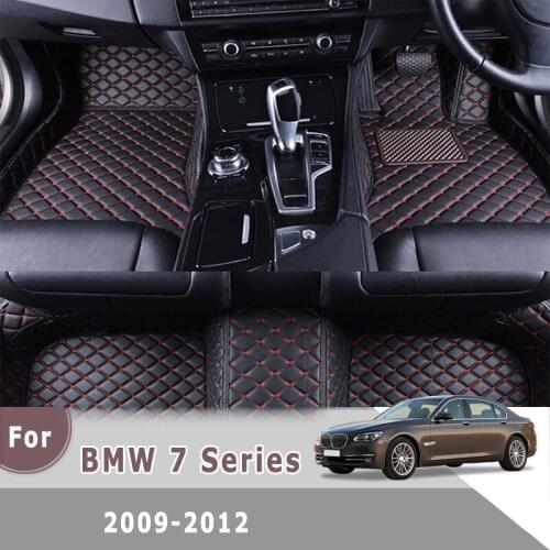 RHD Custom Car Floor Mats For BMW 7 Series 2012 2011 2010 2009 Car Styling Interior Accessories Car Protect Waterproof Decor Rug