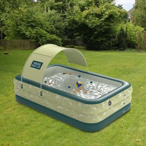 Wireless Automatic Inflatable Covered Swimming Pool Childrens Toys Ocean Ball Sand Pool Outdoor Shade Pool Pool