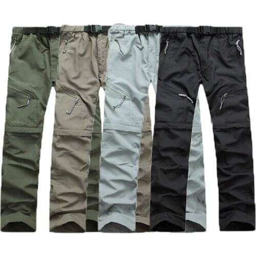 Summer Detachable Quick Dry Men Pants New 2020 Waterproof Military Active Multifunction Trousers Pockets Mens Casual Cargo Pants