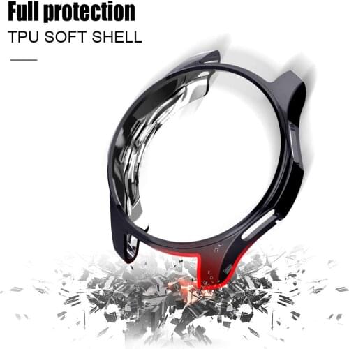Case for samsung Galaxy watch 4 classic 46mm/42mm TPU Plated all-around Anti-fall Screen protector cover bumper 42/46 mm