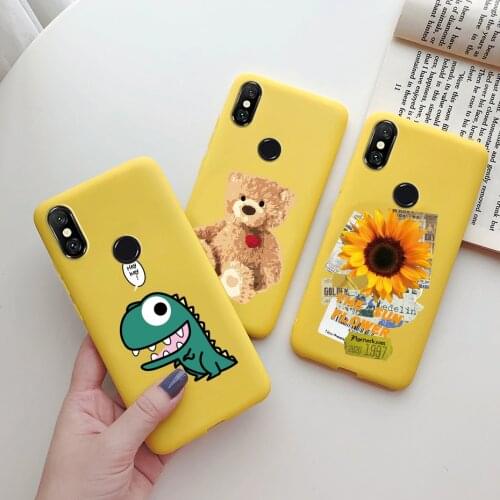 For Xiaomi Mi A2 Case Xiaomi mi 6X Silicon TPU Cartoon Matte Soft Case For Xiaomi MiA2 Mi A2 MiA A 2 Back Cover Protector cases