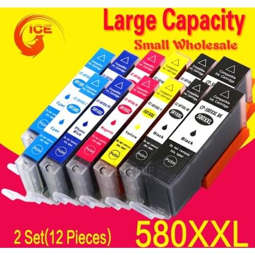 Compatible for Canon PIXMA TR7550 TR8550 TS6150 TS6151 TS8150 printer PGI-580 CLI-581 PGI580 CLI581 XXL Ink Cartridge