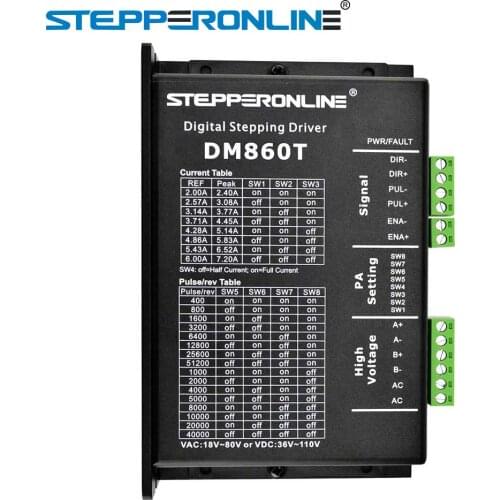 Digital Stepper Driver 2.4-7.2A 18-80VAC or 36-110VDC for Nema 34 Stepper Motor