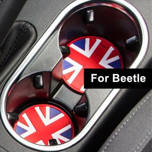 For VW Beetle 2xCar Center Armrest Cup Holder Silica gel Pad