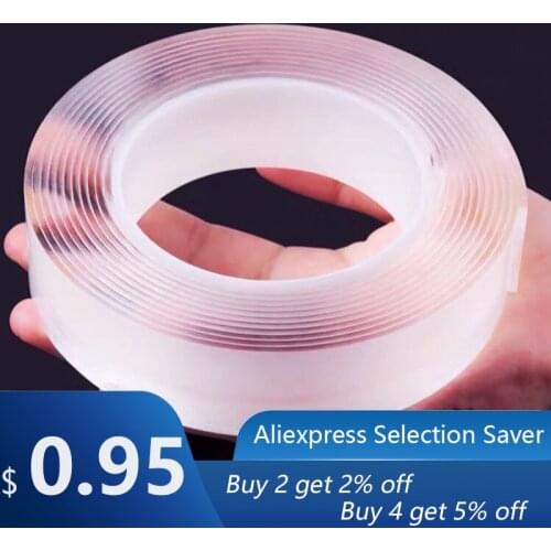 1/2/3/5M Nano Tape Double Sided Tape Transparent No Trace Reusable Waterproof Adhesive Tape Cleanable For Home