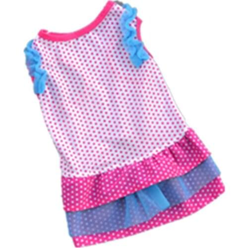 TINGHAO Breathable Summer Dog Dress Tulle Skirt Puppy Cat Dresses For Small Dog Teddy Chihuahua