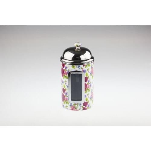 Ancel Enamel Round Storage Container 13*13*17 cm