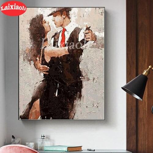 Tango Dance Performance 5d photo Diamond Painting Full Drill round Square Mosaic Home Decor Handmade Embroidery couple art image