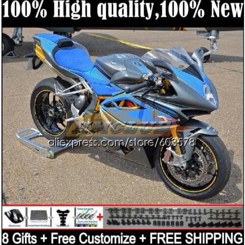 Body For MV Agusta F4 R312 750S 1000 R 750 1000CC Kit 51CL.53 1000R 312 1078 1+1 2005 2006 MA MV F4 05 06 Fairings blue yellow