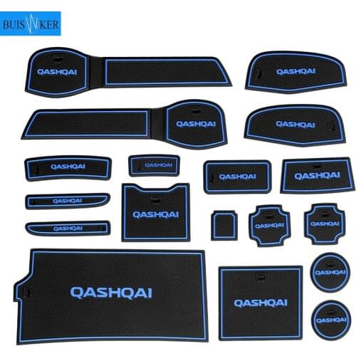For nissan qashqai j11 2019,18pcs/lot,car accessories Non-slip auto Interior door gate pad cup mat