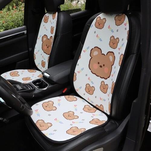 Cartoon car seat cute bear ice silk summer car with a single piece of seat car breathable anti-slip butt pad