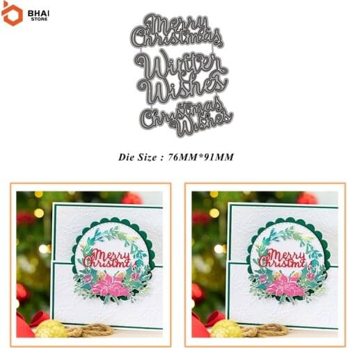 New Design Merry Christmas Metal Cutting Dies Cut Decoration Scrapbook Paper Card Embossing Decor Craft 2021