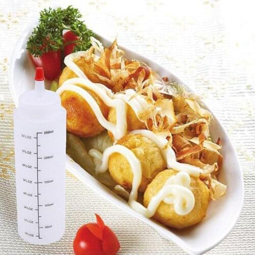 One by one sell 250ml plastic pointed bottle squeeze squeeze bottle salad bottle tools sauce kitchen C bottle T4W2