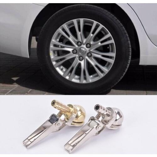 Portable Inflatable Pump 8mm Car Tire Air Chuck Inflator Pump Valve Connector Clip-on Adapter Car Brass Tyre Wheel Valve