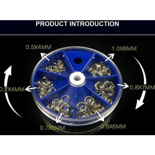 Durable Bait Silver Stainless Steel Double Loop Split Open Carp Tool Fishing Split Ring For Crank Fishing Accessories 116pcs/box