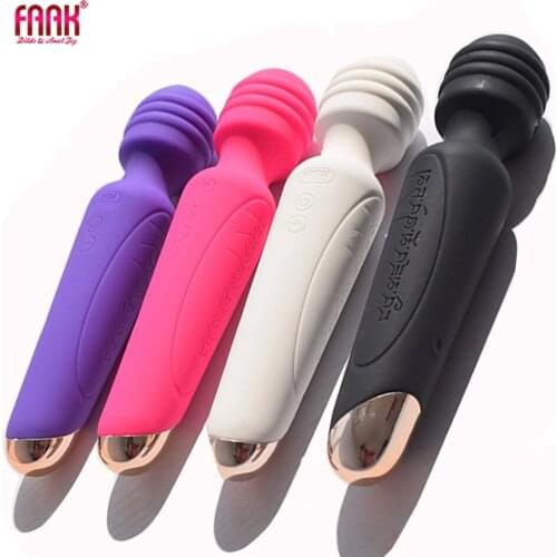 FAAK Silicone AV Wand Vibrator Tibetan Sex toys for adults vibrating G Spot female masturbator body massage clitoris stimulate