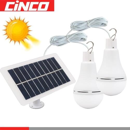Branch 2pcs x 5W Solar Light LED Outdoor Waterproof Charge Bulb hanging Courtyard Garden Solar Led Camping Lamp Indoors