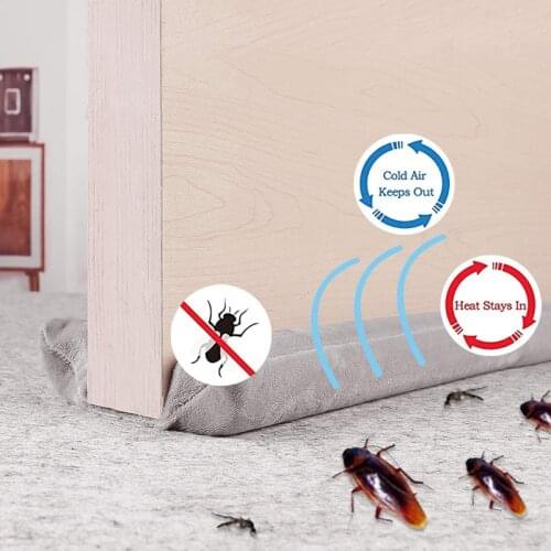 80-93/100cm Flexible Door Bottom Sealing Strip Guard Sealer Stopper Sound Dustproof Sound Proof Anti-mosquito Seal Hardware