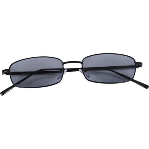 Vintage Sunglasses Women Men Rectangle Glasses Small Retro Shades sunglasses women S8004 black frame grey