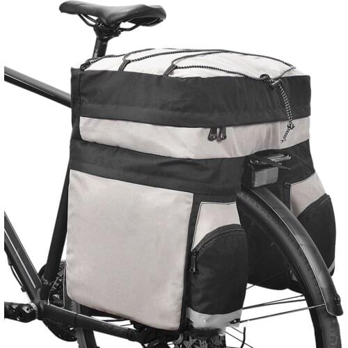 Waterproof Bicycle Rear Double Side Travel Bag Tail Seat Cycling Luggage Carrier Large Capacity Durable Mountain Bike Trunk Bag