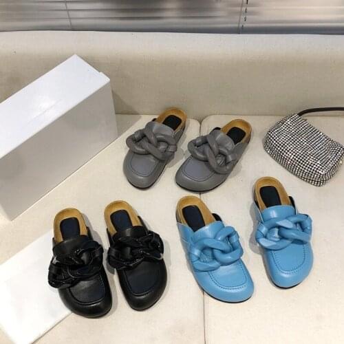 Colorful Mental Chain Women Slippers Sexy Platform Wedges Slip On Women Sandals Runway Outfit Women Slippers Party Dress Shoes