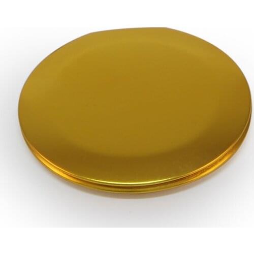 Gold Round Cosmetic Mirror Beautiful Metal Compact Mirror Portable Folded Mirror with Magnet Core Switch 20 pieces/lot #18068C
