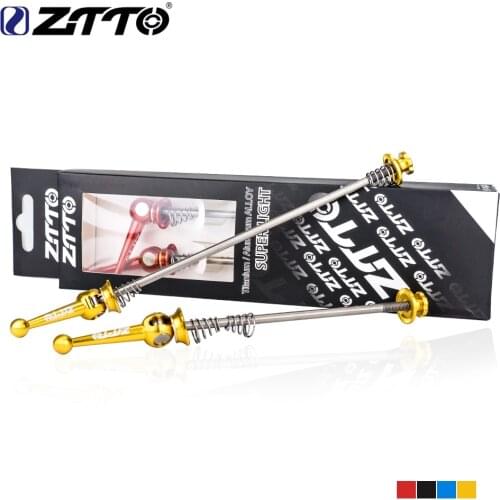 ZTTO 1 Pair MTB Bicycle QR Ti Skewers 9mm 5mm Wheel 100 135Hub Quick Release Skewers Axle Ultralight for Mountain Road Bicycle