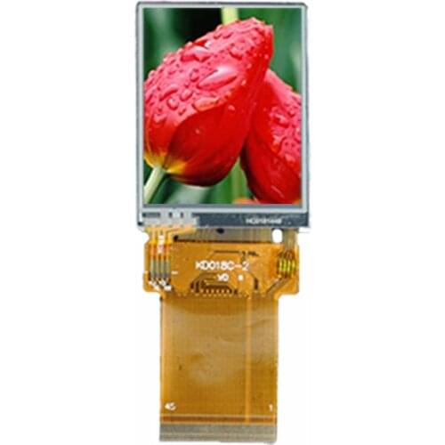 1.77 inch 128*160 QQVGA, ILI9163V, 8/9/16/18 bit MCU, 3/4 wire SPI interface TFT LCD with touch panel