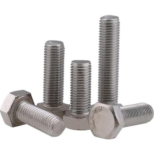 1pcs M10 304 Stainless steel fine tooth hex screw Young teeth bolt Teeth length 1.0mm 16mm-60mm Length