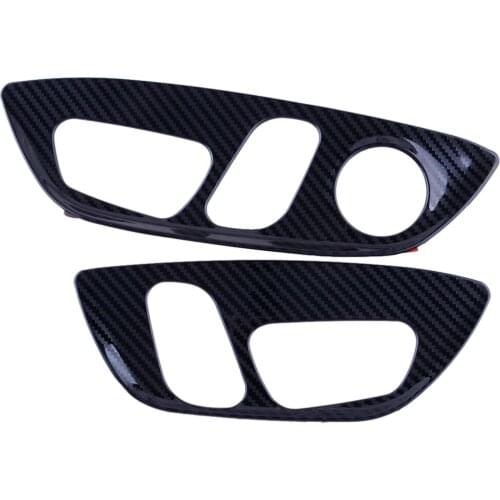2Pcs/Set Seat Adjust Handle Cover Button Panel Trim Carbon Fiber Texture Stainless Steel Fit for Toyota Camry 2018-2020 2021