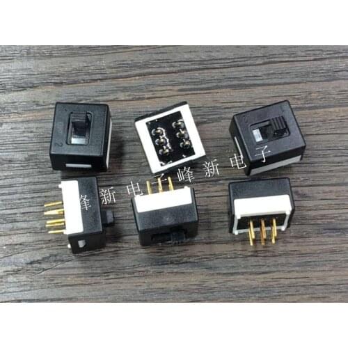 2-speed 6-pin dust-proof toggle switch 5A small micro slide switch power supply